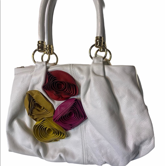 Antonio Melani White slouch bag with floral detail